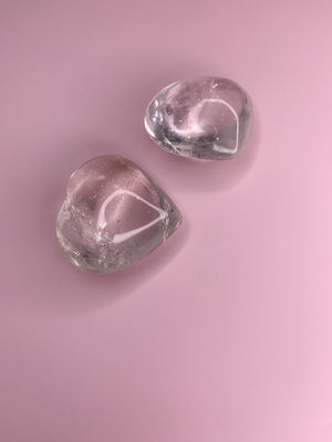 High Quality Clear Quartz Puffy Heart