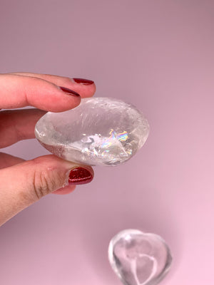 High Quality Clear Quartz Puffy Heart