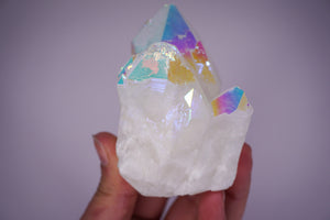 Opal Aura Quartz Point Cluster