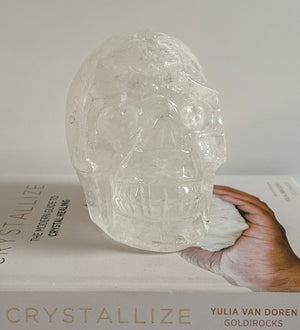 Huge AA Grade Solid Clear Quartz Skull
