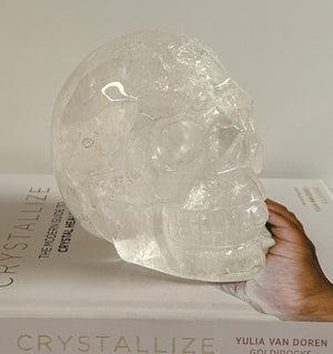 Huge AA Grade Solid Clear Quartz Skull