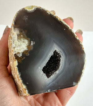 Agate Geode Freeform Basecut Natural Agate