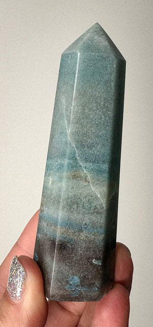 Tourmaline Blue Crystal Trolleite Point Tower Generator