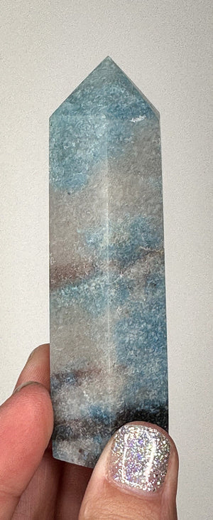 Trolleite Point Blue Tourmaline Crystal Tower