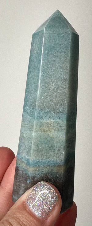 Tourmaline Blue Crystal Trolleite Point Tower Generator