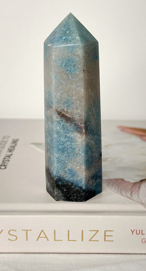 Trolleite Point Blue Tourmaline Crystal Tower