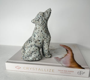 Large Kiwi Jasper Wolf, Kiwi Jasper Wolf Carving, Crystal Wolf Carving, Kiwi Jasper, Kiwi Jasper Wolf, Spirit Animal, Sesame Jasper