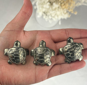 Intuitively Picked Small Pyrite Turtle - Abundance and Prosperity