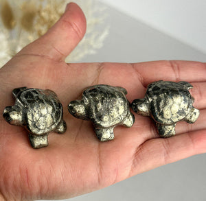 Intuitively Picked Small Pyrite Turtle - Abundance and Prosperity