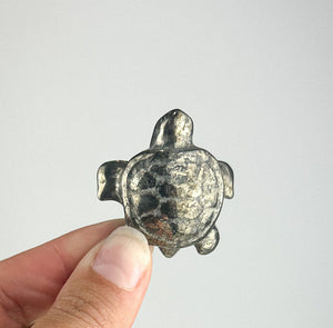 Intuitively Picked Small Pyrite Turtle - Abundance and Prosperity