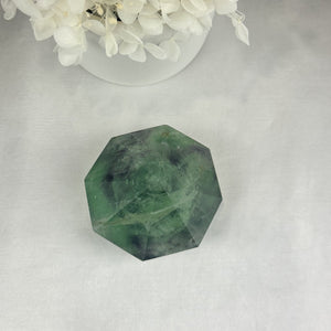 Fluorite Diamond Sculpture Harmony and Clarity