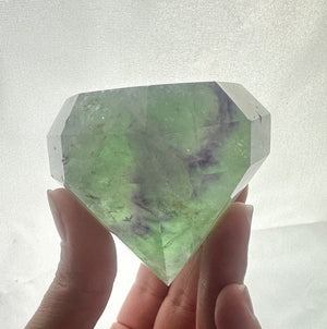 Fluorite Diamond Sculpture Harmony and Clarity