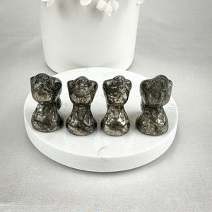 Intuitively Chosen Pyrite Mini Bird Carving
