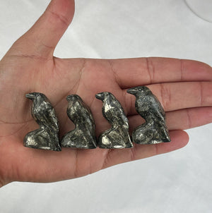 Intuitively Chosen Pyrite Mini Bird Carving