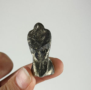 Intuitively Chosen Pyrite Mini Bird Carving