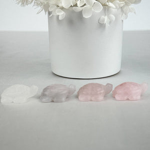 Intuitively Chosen Mini Rose Quartz Turtle