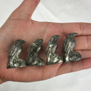 Intuitively Chosen Pyrite Mini Bird Carving