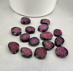 Ruby Tourmaline Mini Slab - Intuitively Picked Healing Crystal