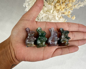 Intuitively Chosen Mini Ocean Jasper Rabbit Carving