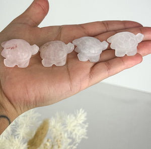 Intuitively Chosen Mini Rose Quartz Turtle