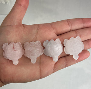Intuitively Chosen Mini Rose Quartz Turtle