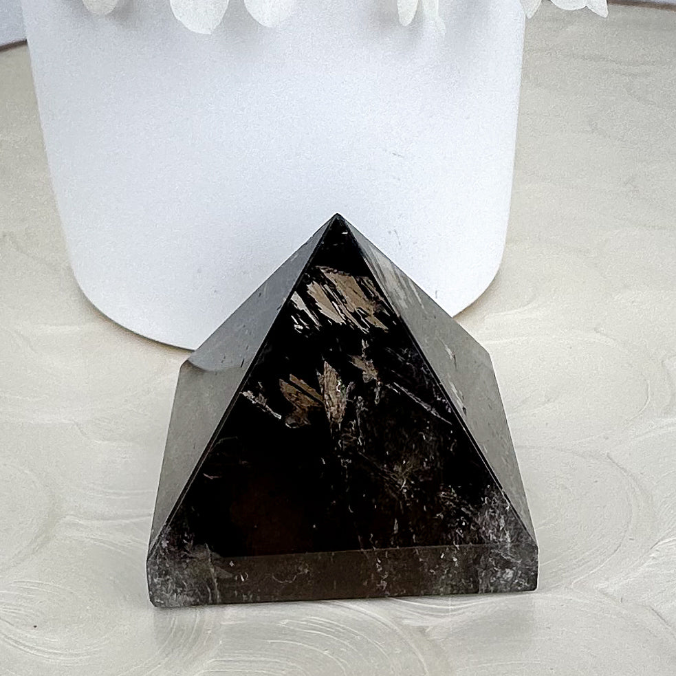 Smokey Quartz Pyramid - Radiant Rainbows, 99g