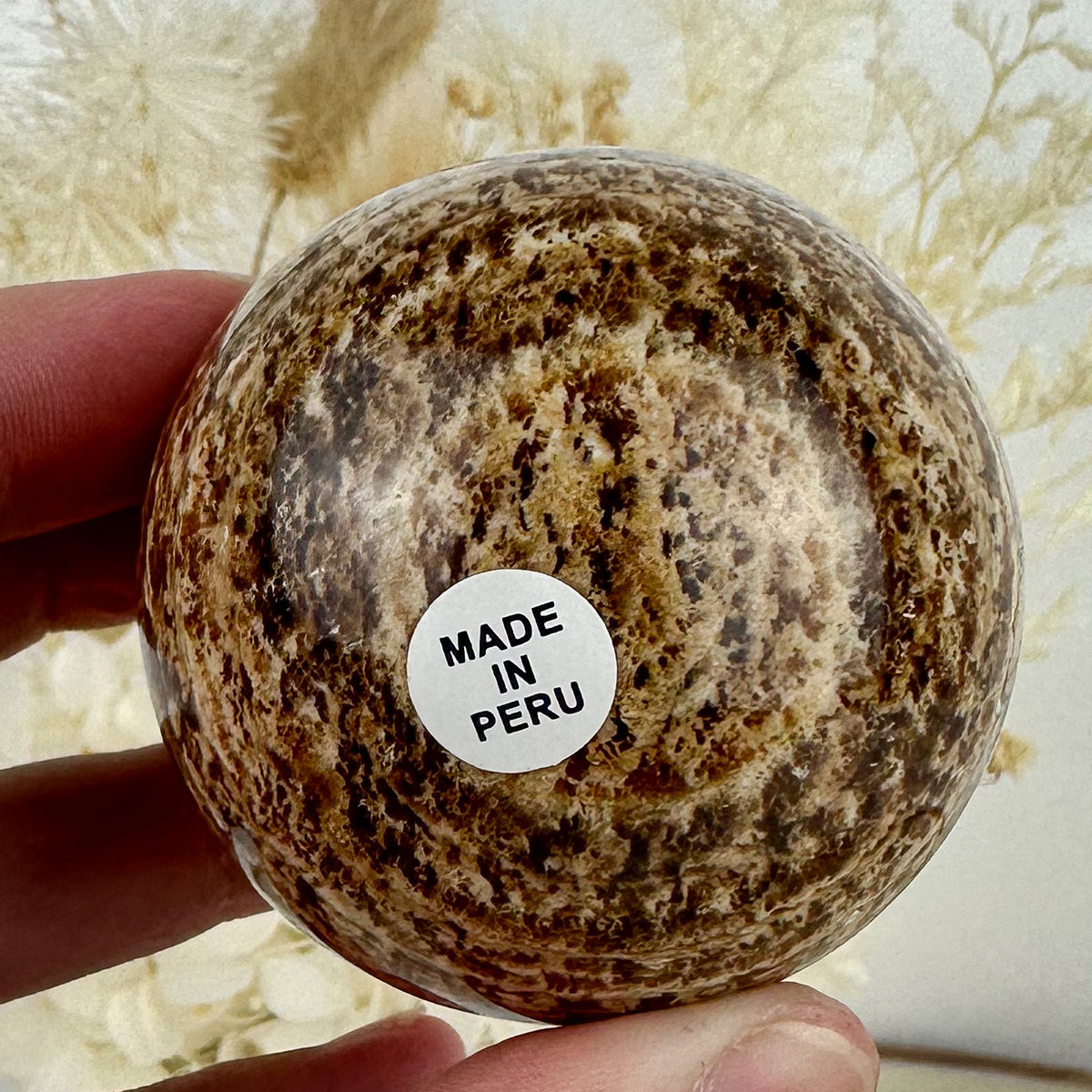 Peruvian Marvel: Aragonite Sphere of Balance