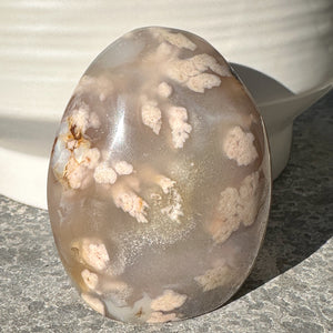 Natural Flower Agate Free Form | Self Love, Soft Energy & Healing Crystal