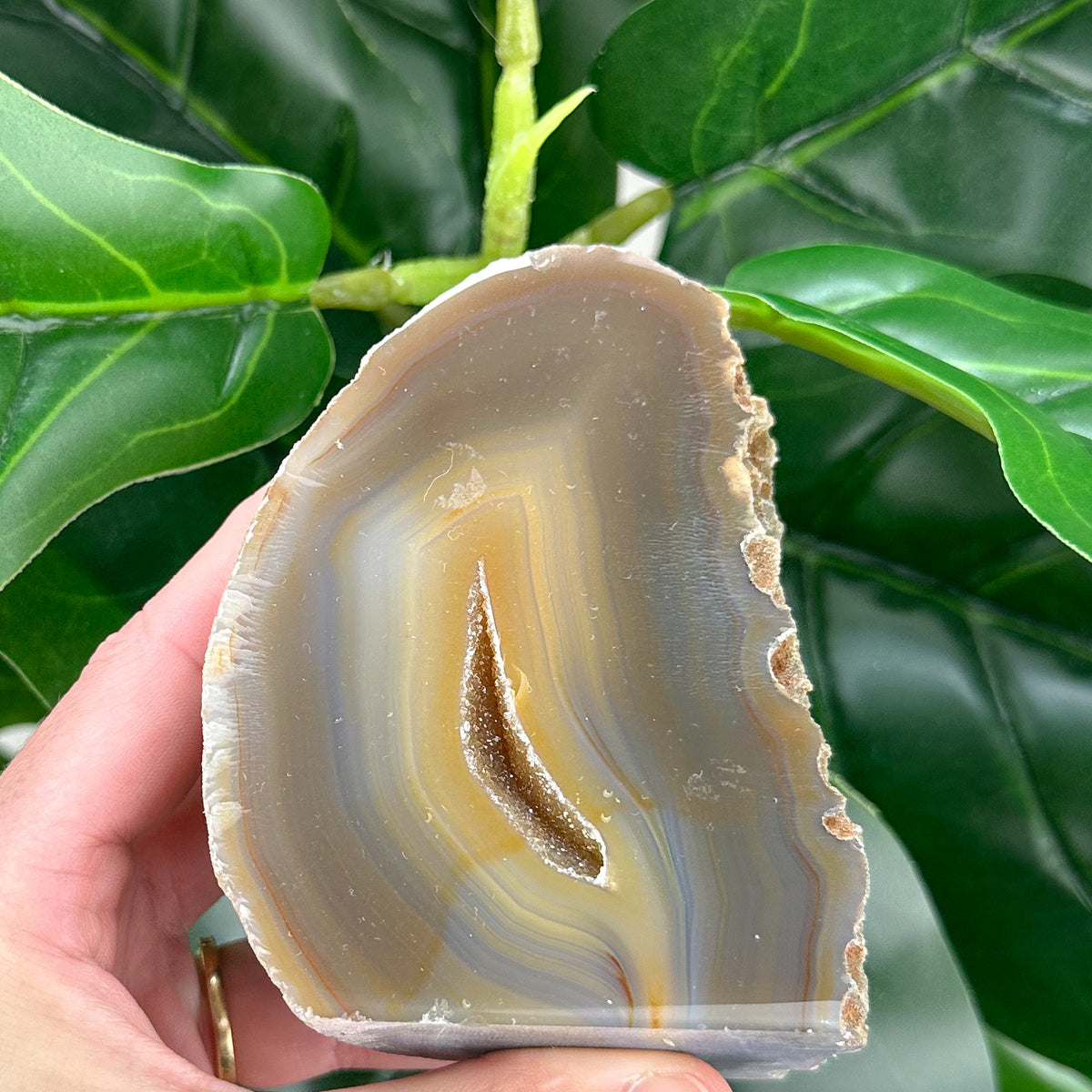 Natural Agate Crystal Geode | Grounding, Harmony & Calm