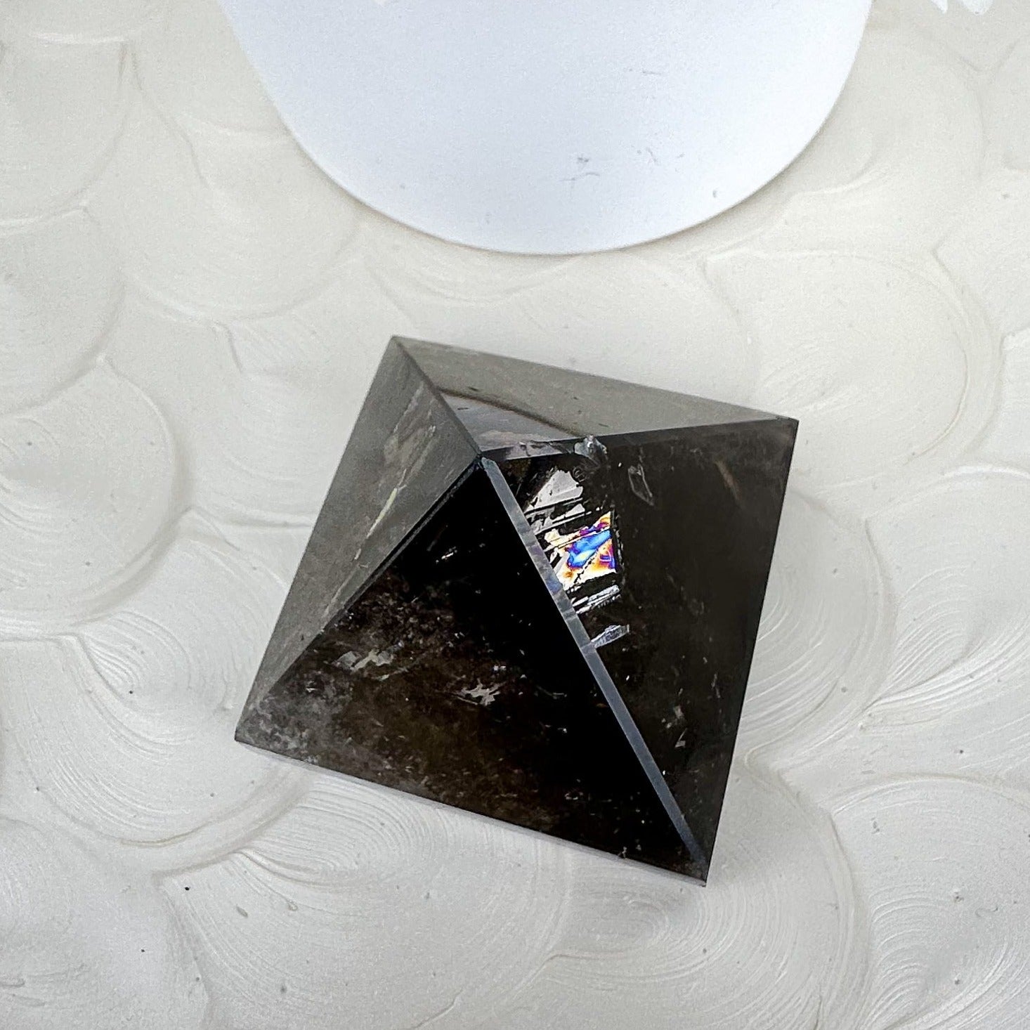 Smokey Quartz Pyramid - Radiant Rainbows, 99g