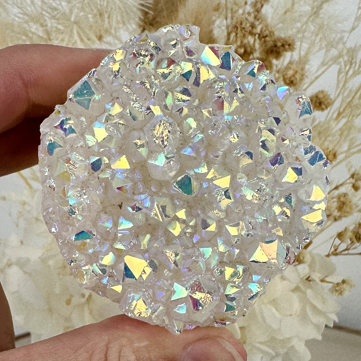 Angel Aura Quartz Cluster - Medium 157g