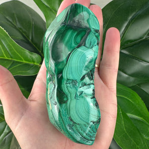 Polished Malachite Crystal | Transformation, Protection & Heart Healing