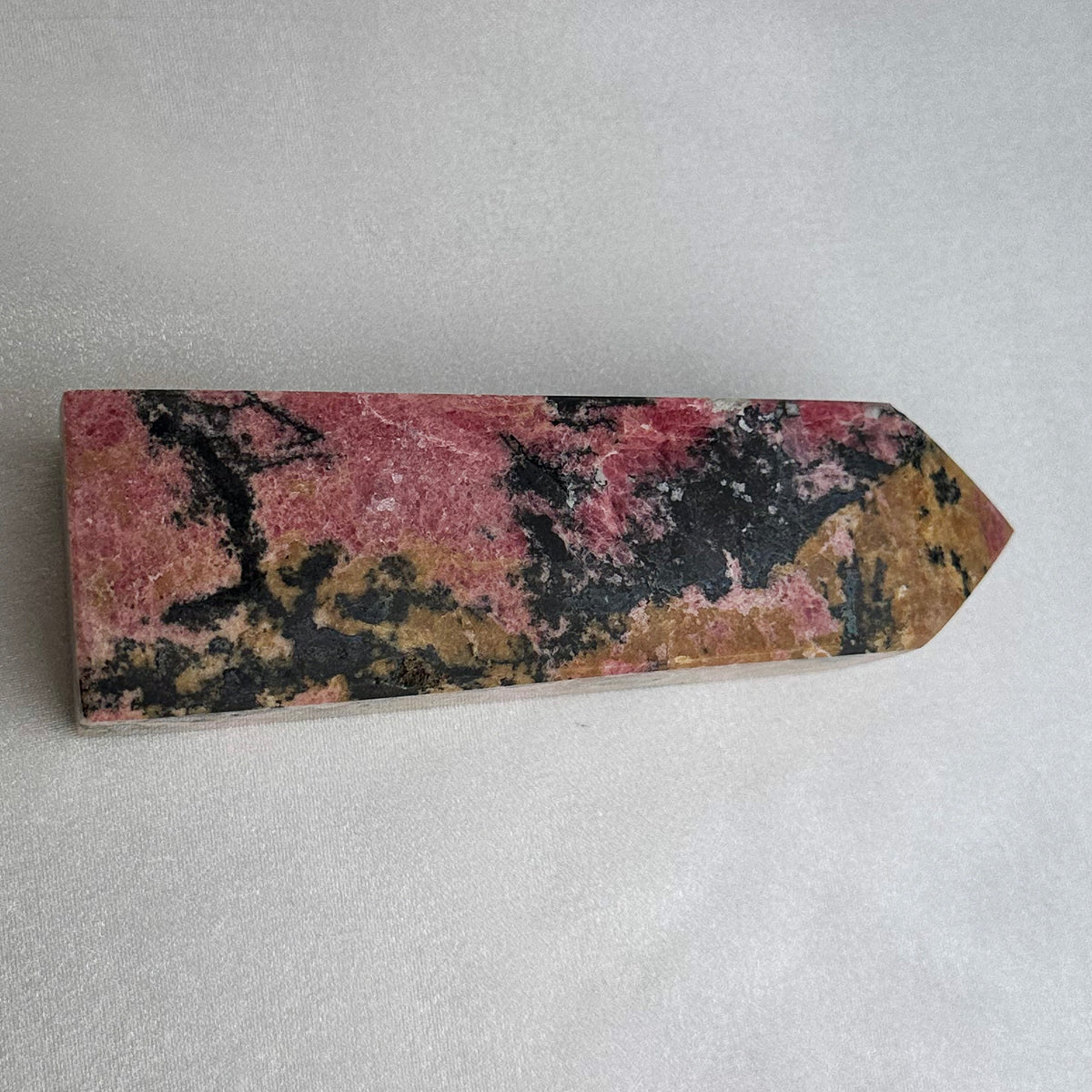 Rhodonite Obelisk - Pink Crystal Healing Tower