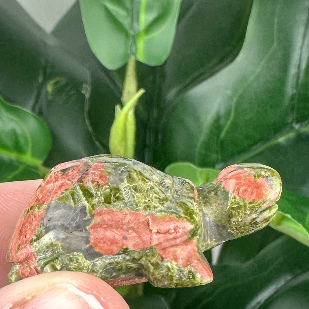 Unakite Turtle Carving | Growth, Healing & Grounding Energy