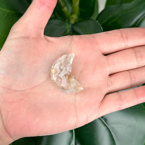 Flower Agate Moon Crystal #1 | Growth & New Beginnings Crystal