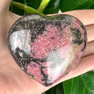 Rhodonite Crystal Heart | Compassion, Healing & Heart Chakra Energy