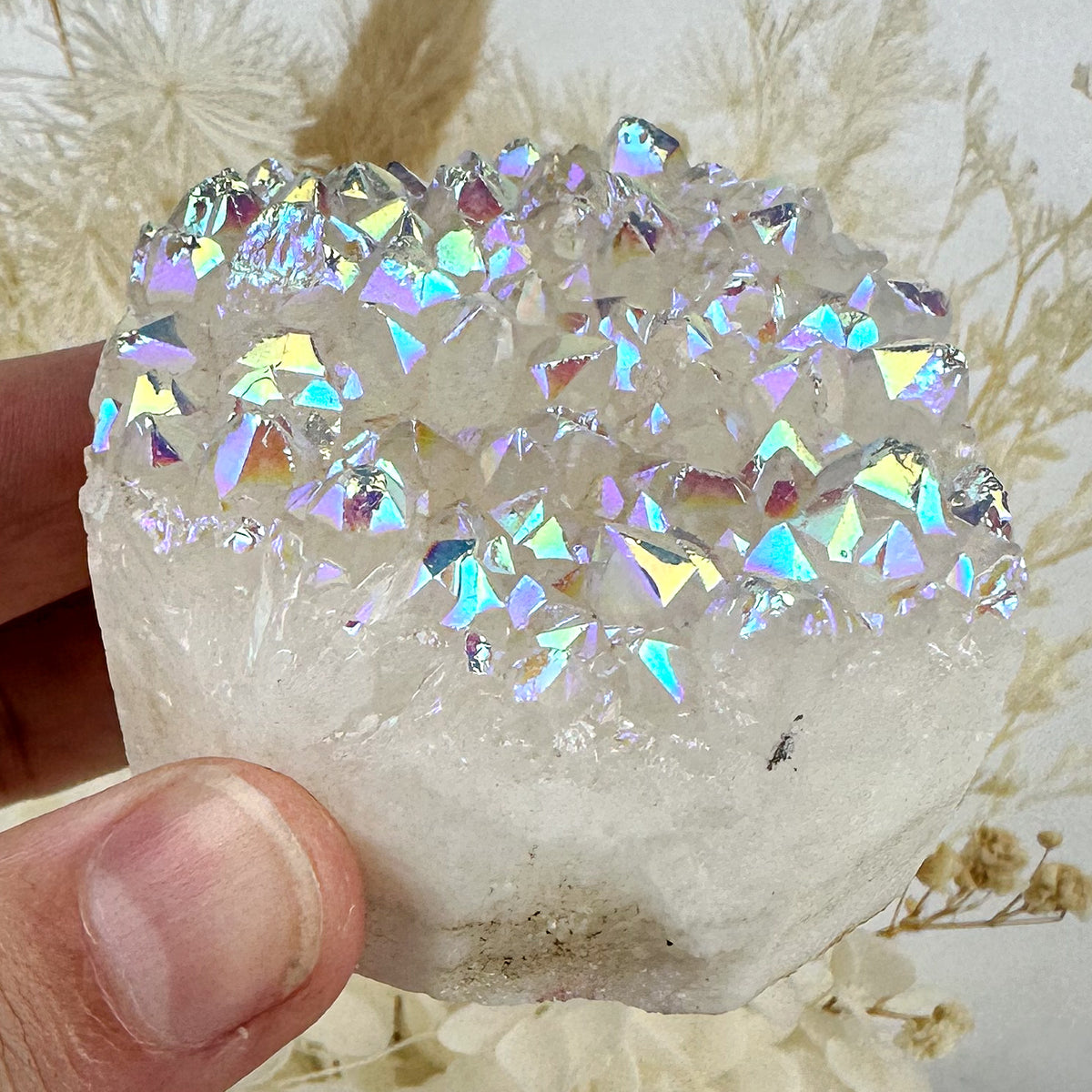 Angel Aura Quartz Cluster - Medium 157g