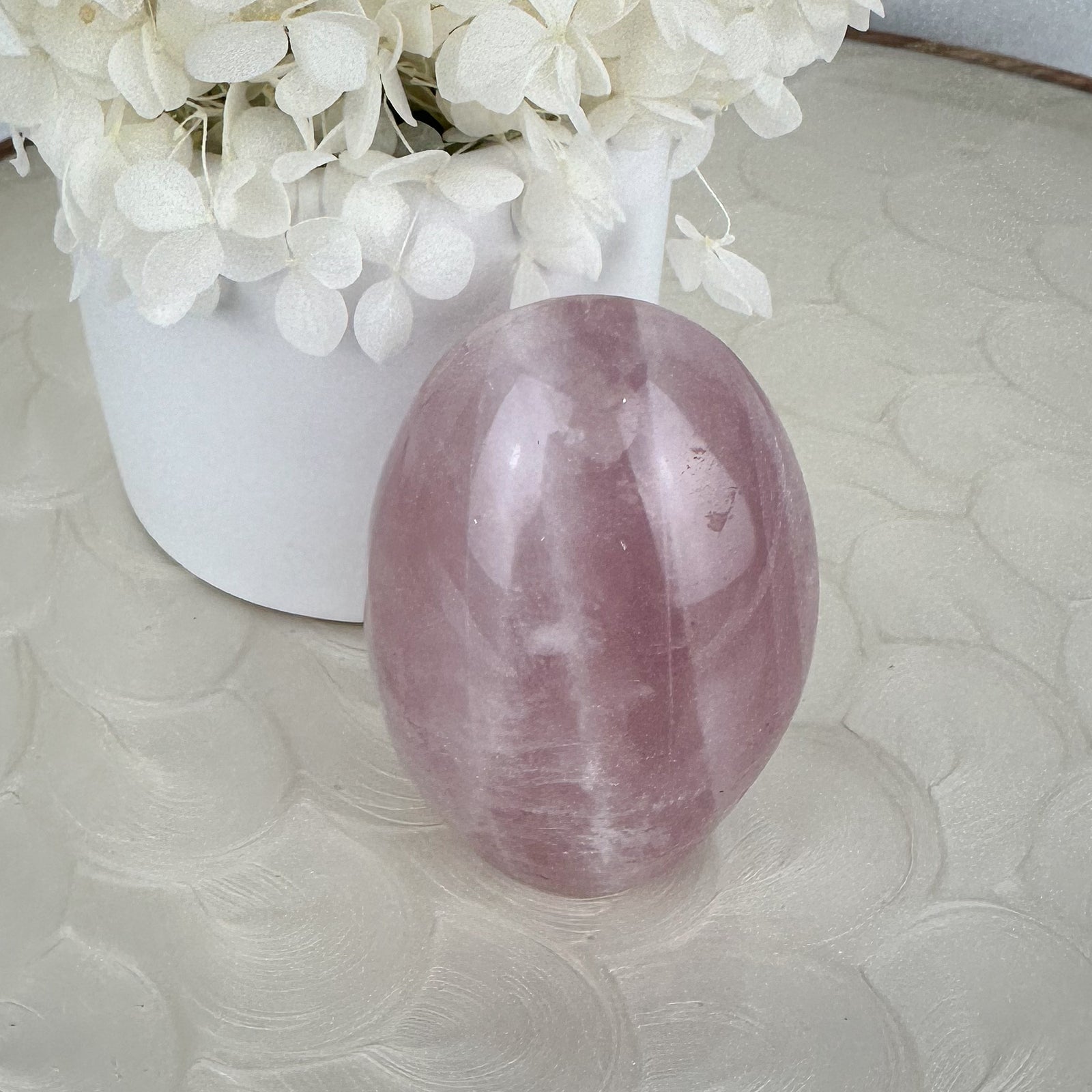 Rose Quartz Dome - Radiant Rainbows, 237g