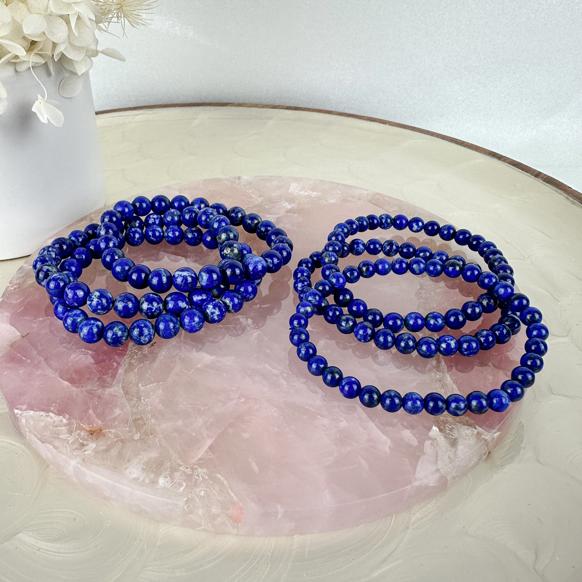 Lustrous Lapis Lazuli Bracelet - Choose Your Bead Size!