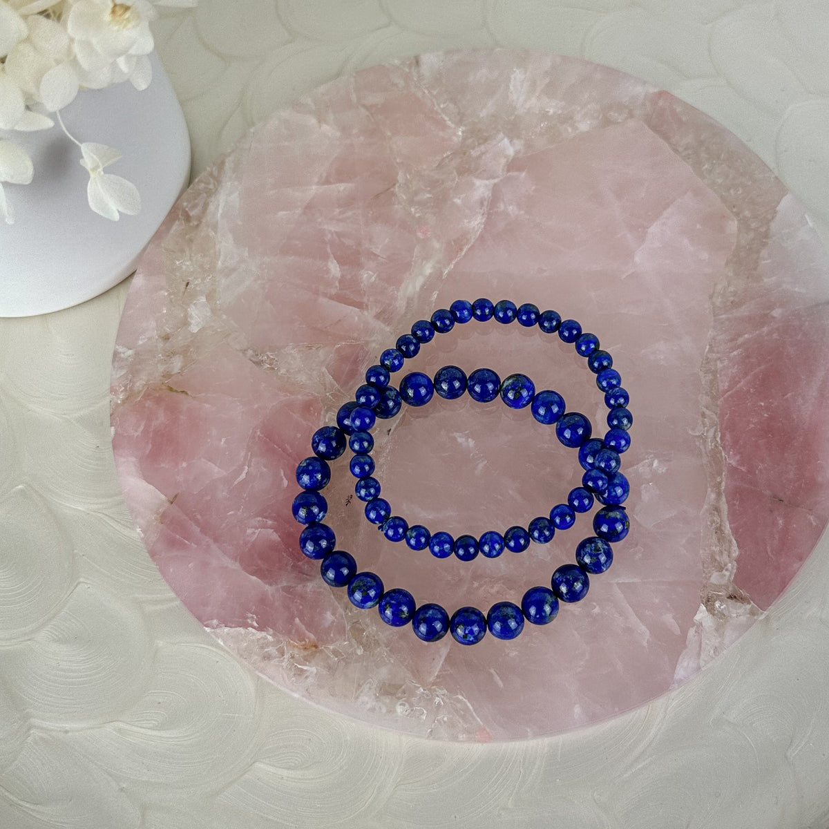 Lustrous Lapis Lazuli Bracelet - Choose Your Bead Size!