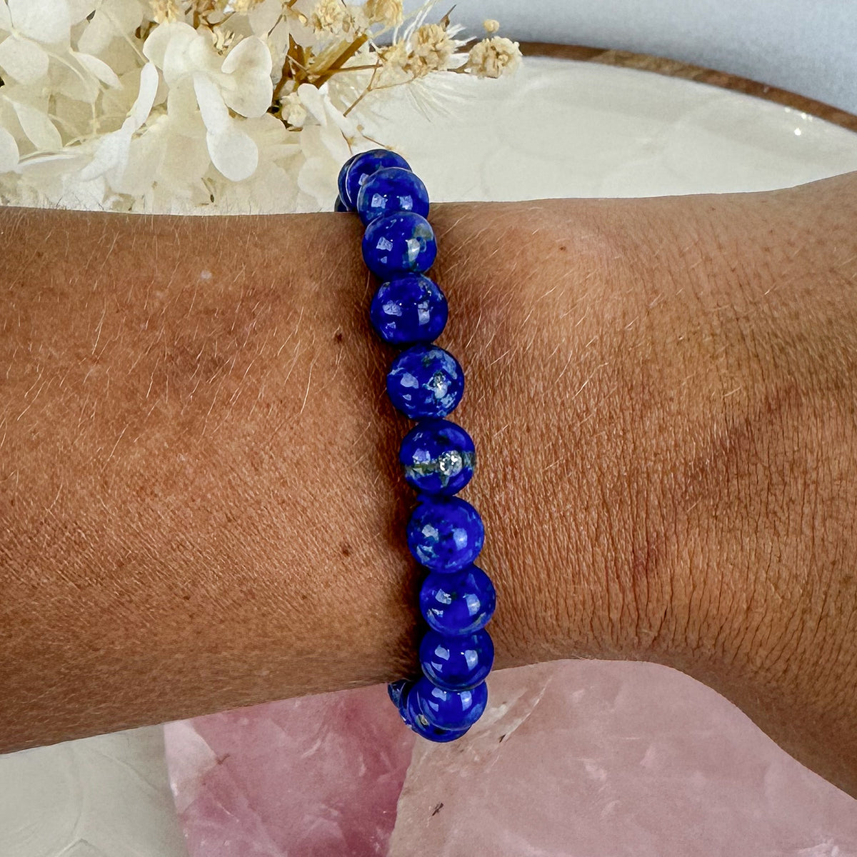 Lustrous Lapis Lazuli Bracelet - Choose Your Bead Size!