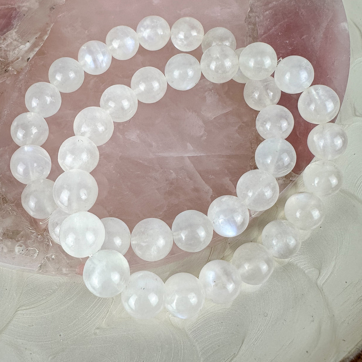High-Quality Blue Flash Moonstone Bracelet - Handmade