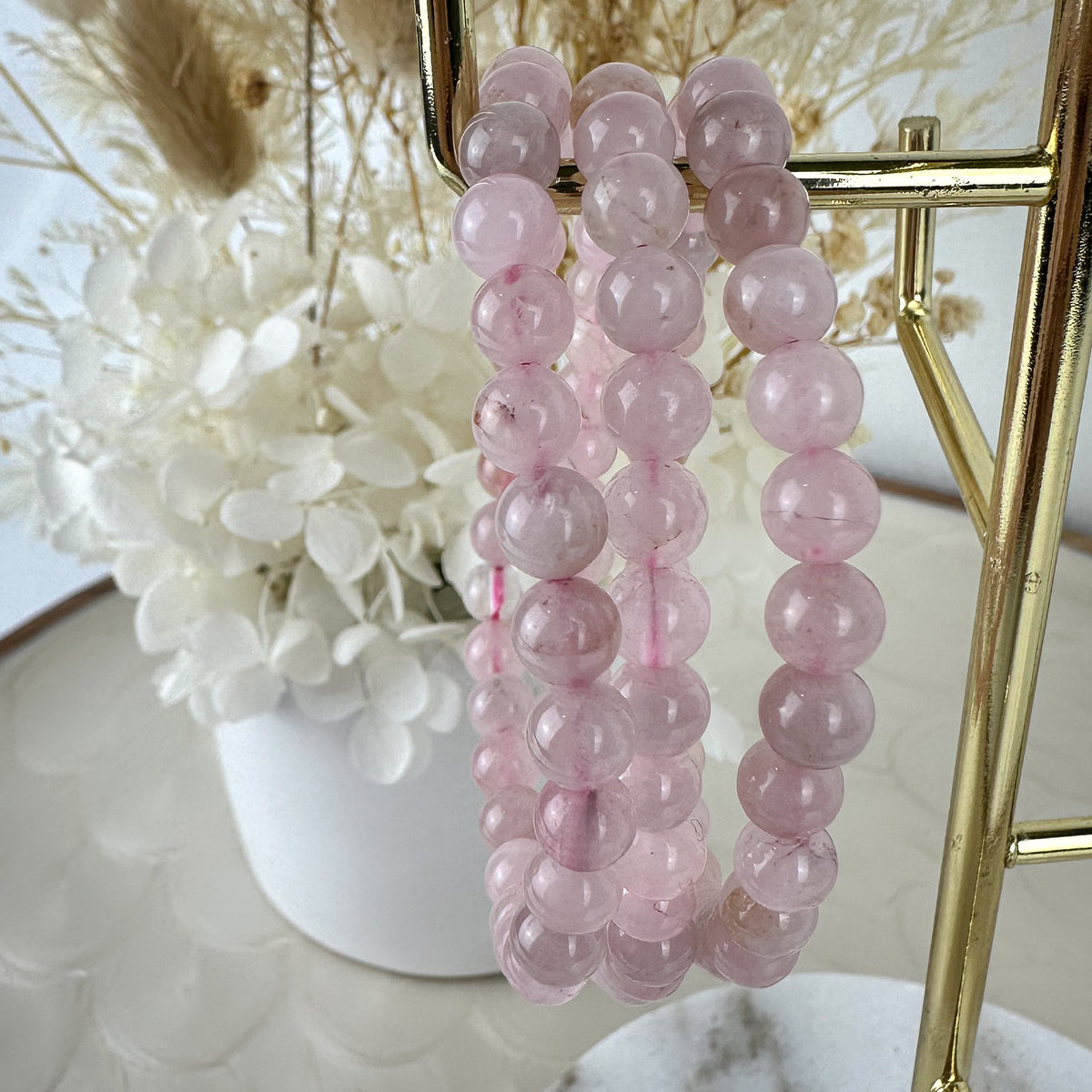 Rose Quartz Mini Beaded Bracelet - Embrace Unconditional Love