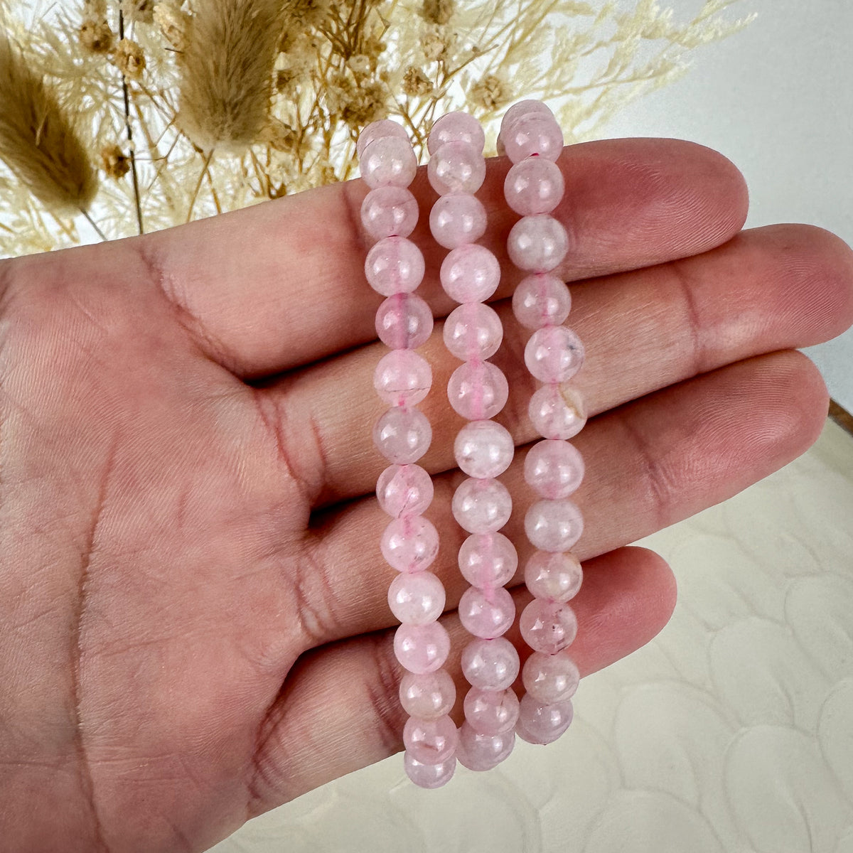 Rose Quartz Mini Beaded Bracelet - Embrace Unconditional Love