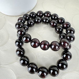 Handmade Deep Red Garnet Bracelet