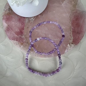 Divine Kunzite Faceted Mini Beaded Bracelet - High-Quality Gems