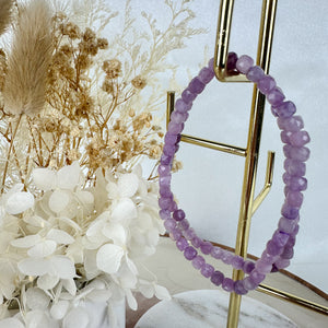 Divine Kunzite Faceted Mini Beaded Bracelet - High-Quality Gems