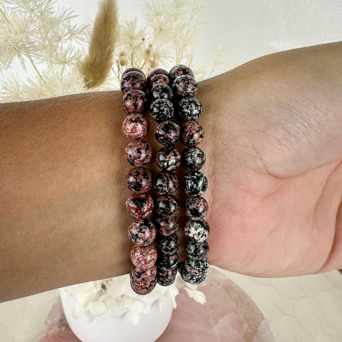 Ravishing Snowflake Obsidian Bracelet - Stunning Tone
