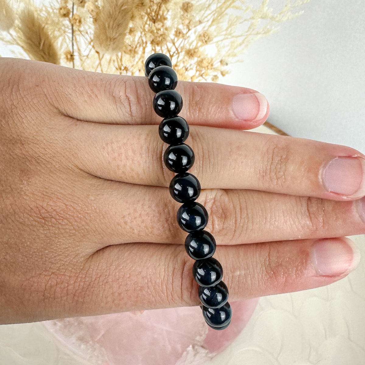 Radiant Rainbow Obsidian Bracelet - Handmade Elegance