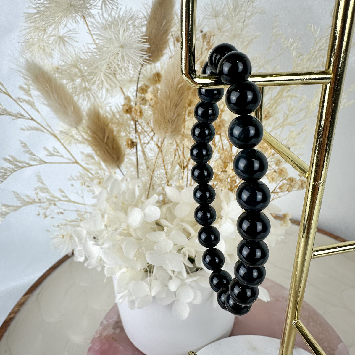 Radiant Rainbow Obsidian Bracelet - Handmade Elegance